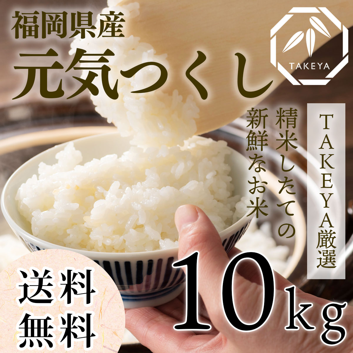 【新米】福岡県産「元気つくし」冷めても、もちもち、おいしい米 10kg -令和7年度産